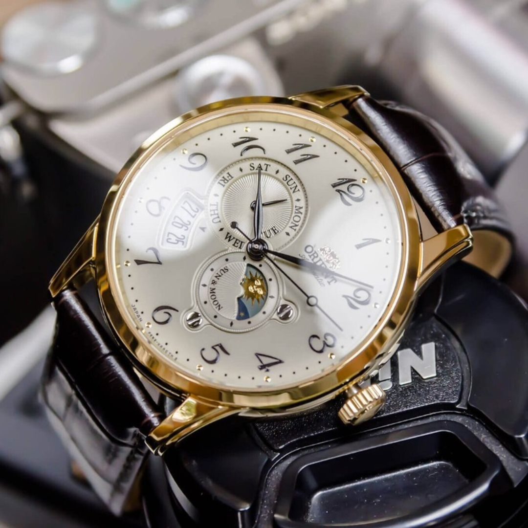 Reloj ORIENT Fase Lunar Oro 18K